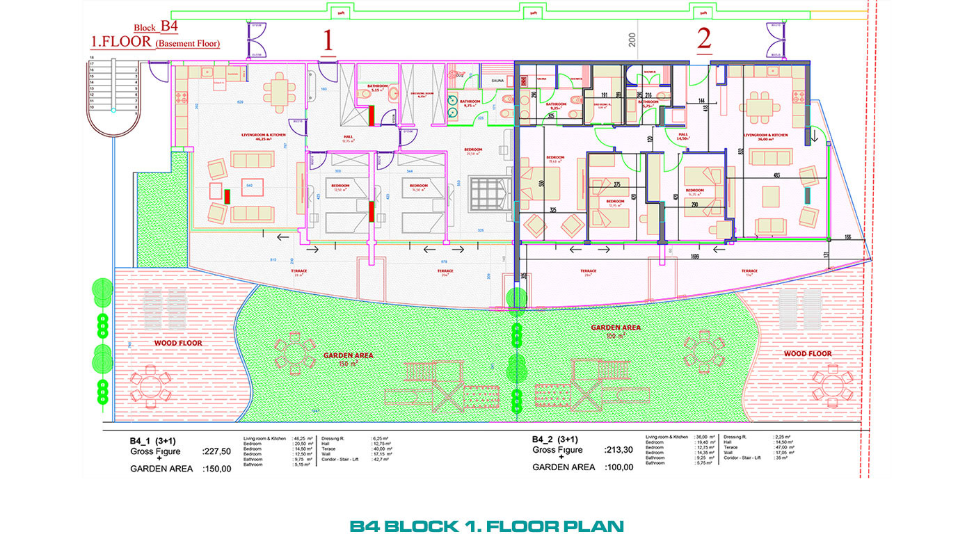 Luxury Apartments to Buy in a 5-Star Hotel Concept in Alanya Konaklı - 100099