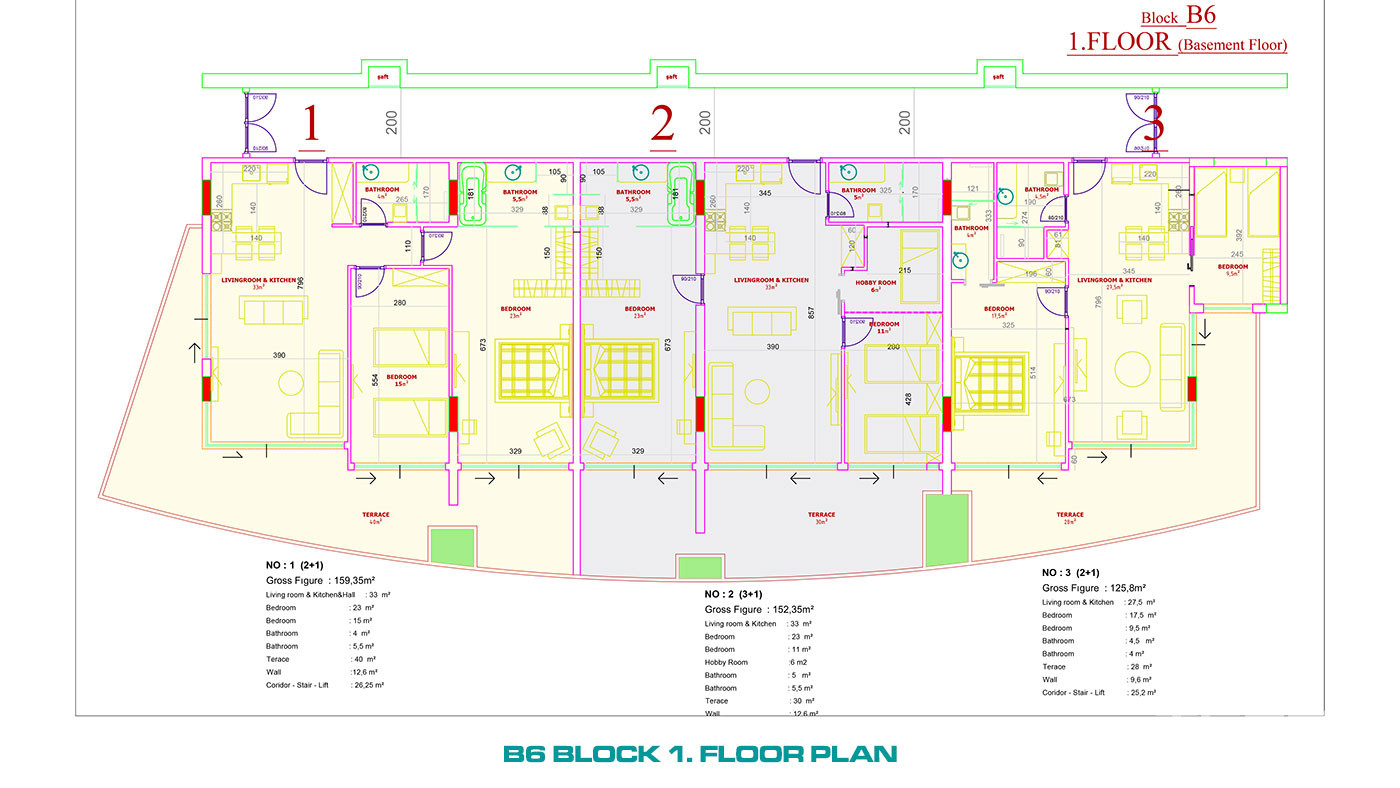 Luxury Apartments to Buy in a 5-Star Hotel Concept in Alanya Konaklı - 100107