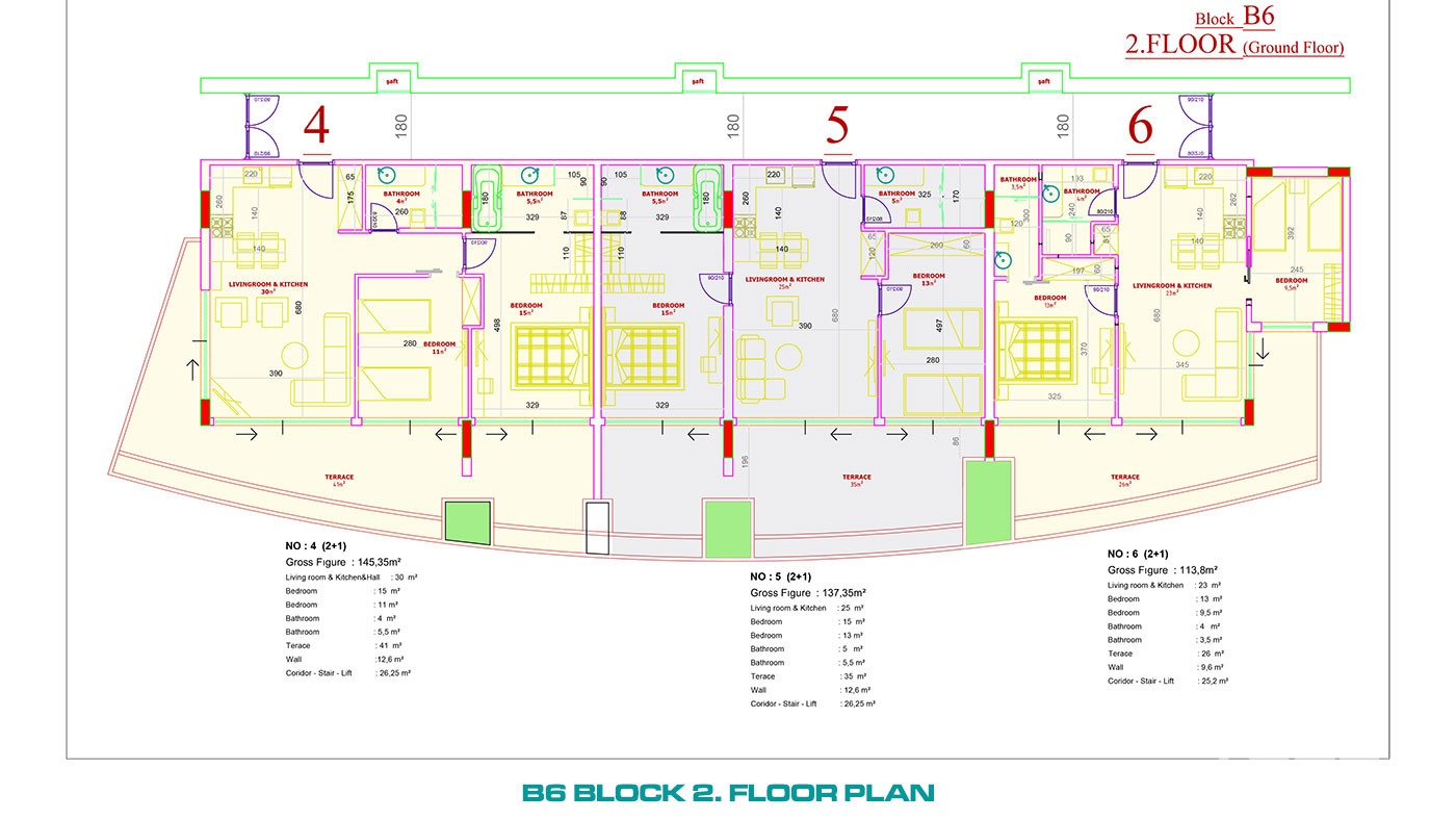 Luxury Apartments to Buy in a 5-Star Hotel Concept in Alanya Konaklı - 100106