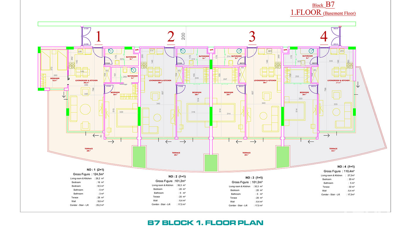 Luxury Apartments to Buy in a 5-Star Hotel Concept in Alanya Konaklı - 100110