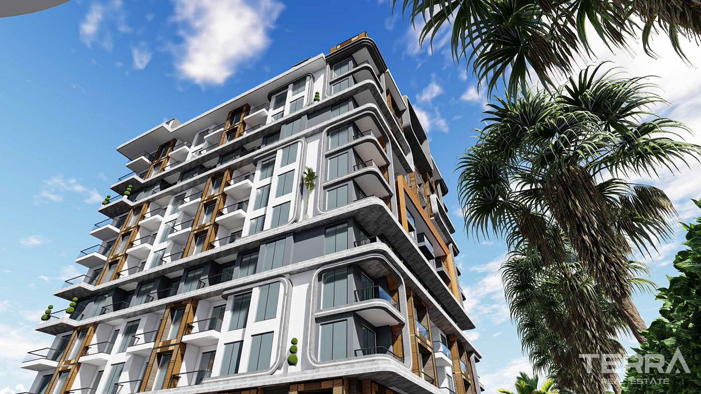 Luxury Sea View Apartments to Buy in Alanya Tosmur Nearby the Beach - 46508