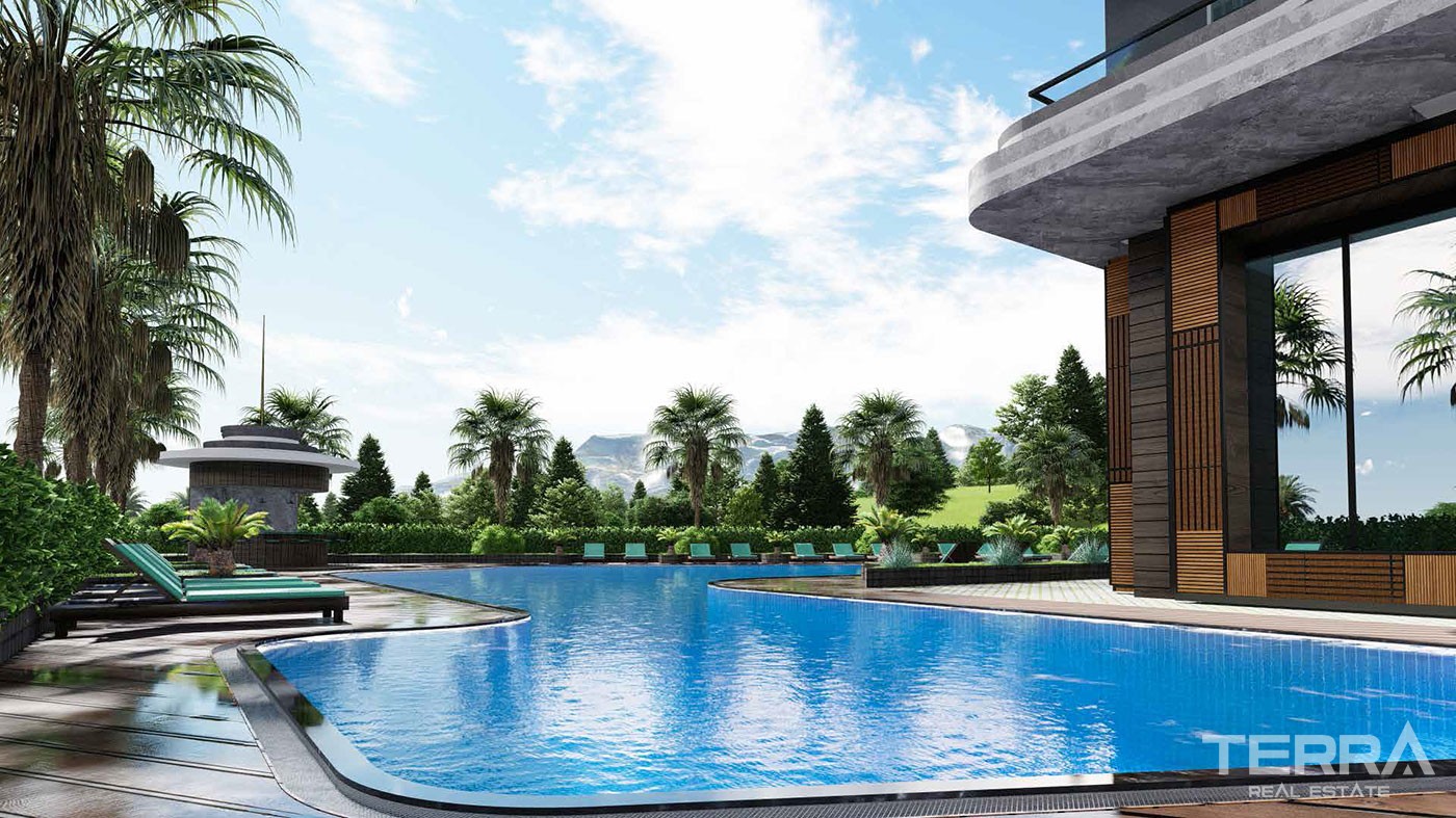 Luxury Sea View Apartments to Buy in Alanya Tosmur Nearby the Beach - 46509