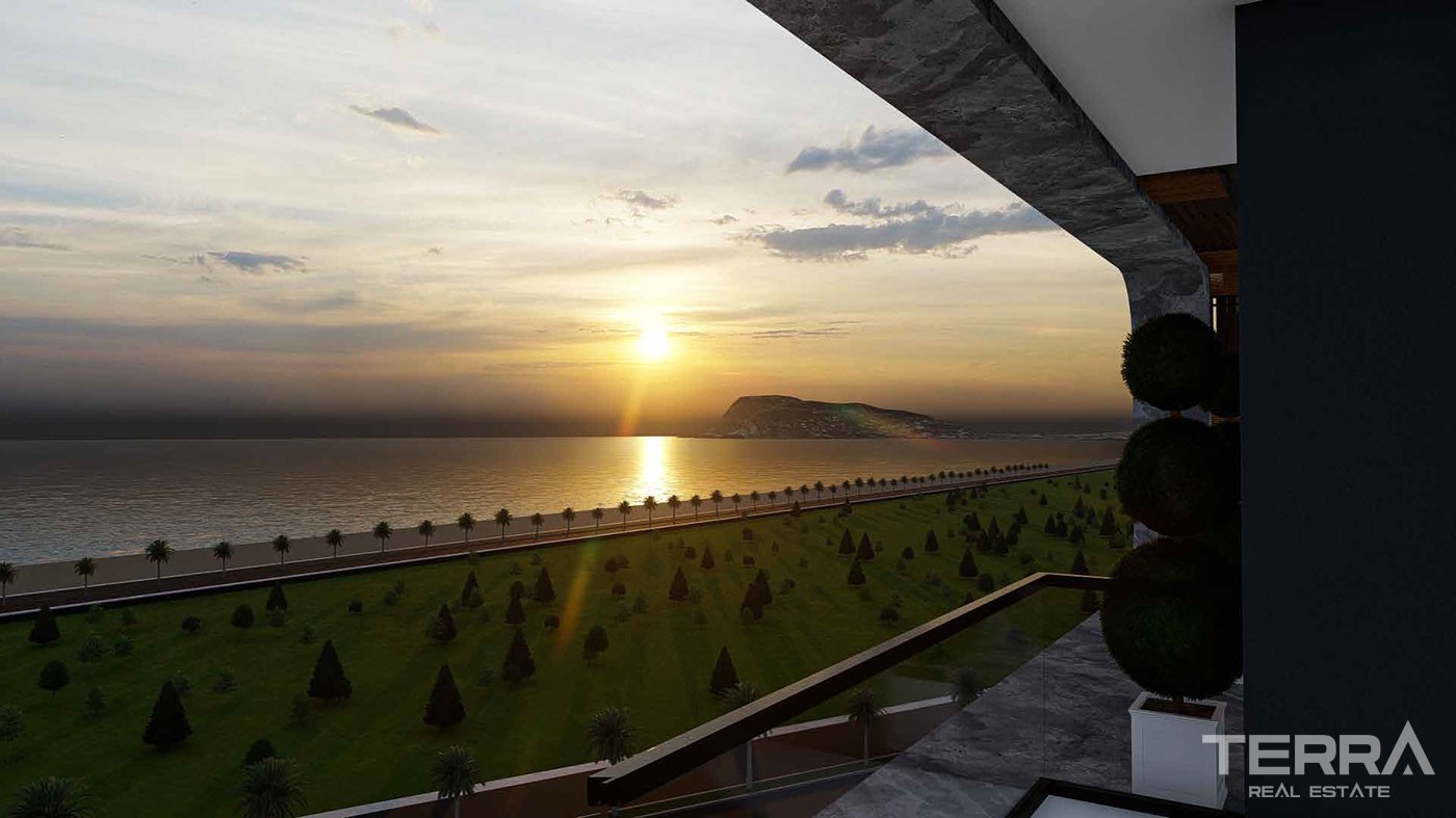 Luxury Sea View Apartments to Buy in Alanya Tosmur Nearby the Beach - 46512