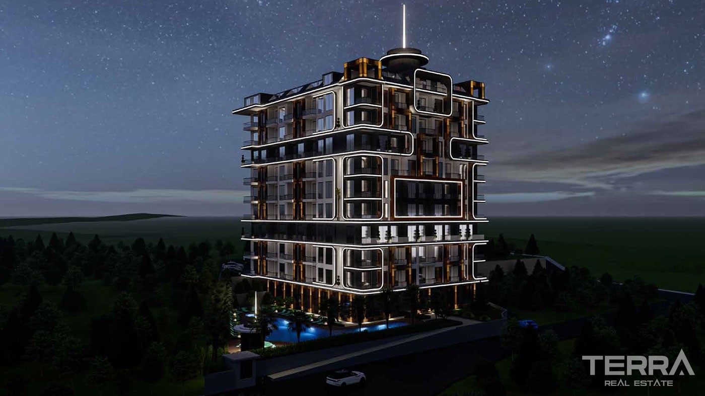 Luxury Sea View Apartments to Buy in Alanya Tosmur Nearby the Beach - 46513
