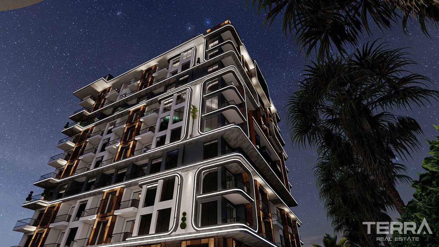 Luxury Sea View Apartments to Buy in Alanya Tosmur Nearby the Beach - 46517