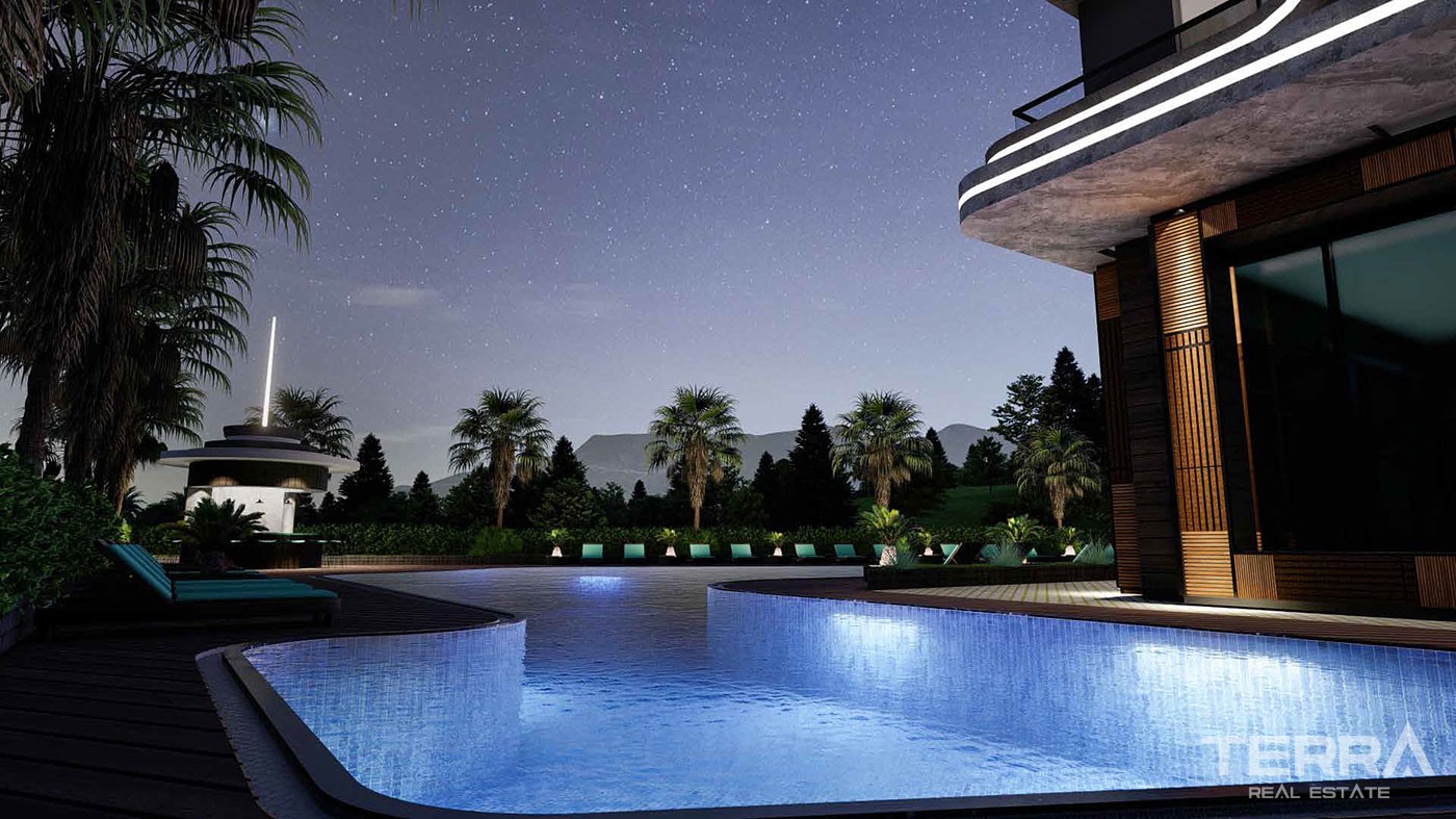 Luxury Sea View Apartments to Buy in Alanya Tosmur Nearby the Beach - 46518