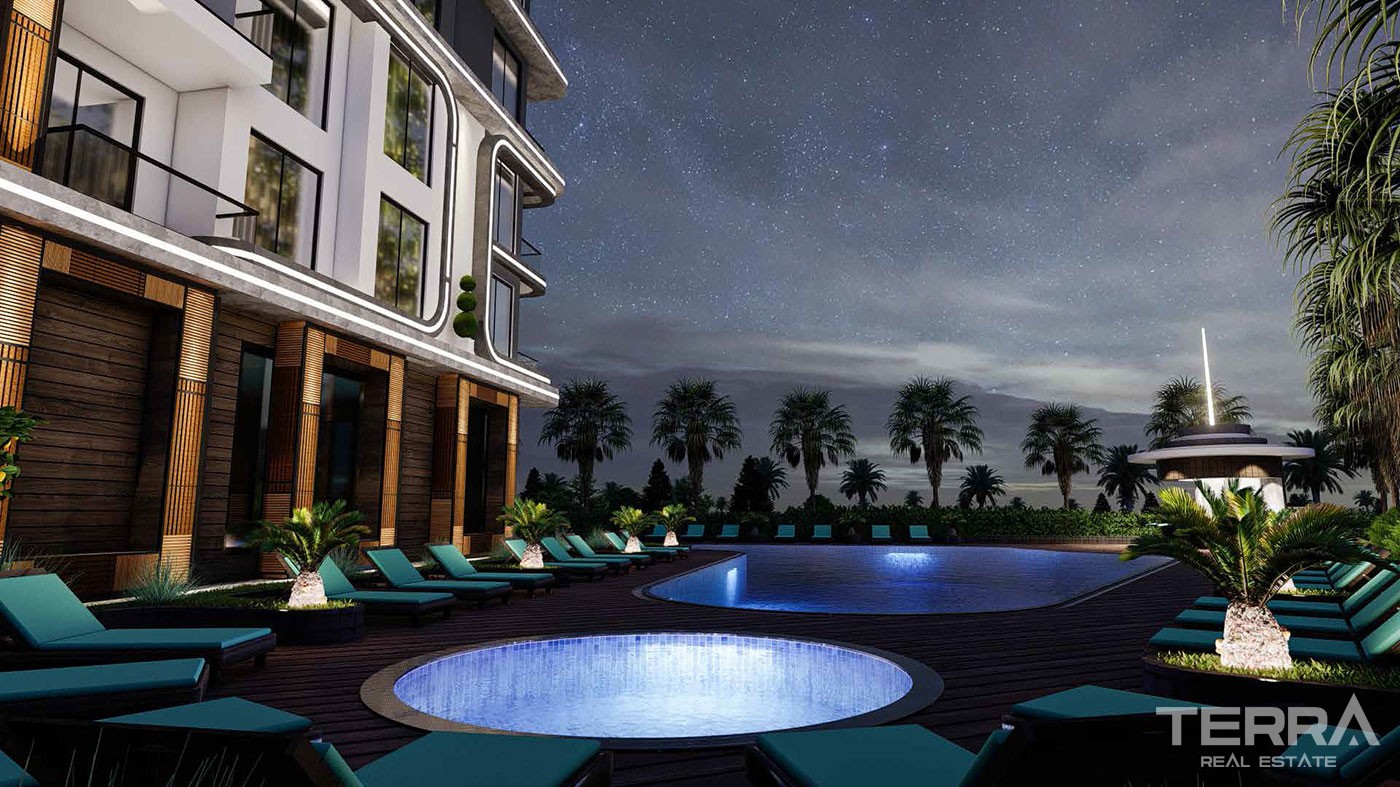Luxury Sea View Apartments to Buy in Alanya Tosmur Nearby the Beach - 46519