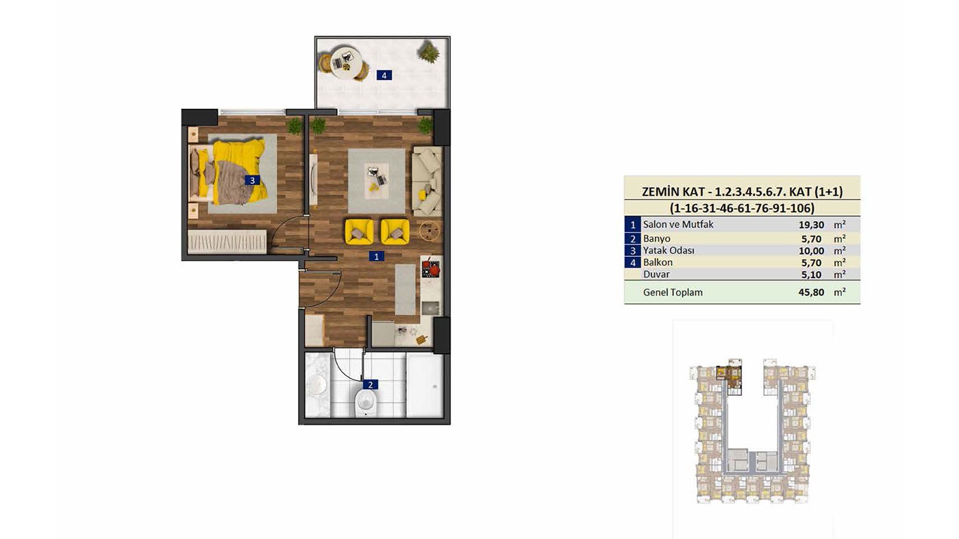 Luxury Sea View Apartments to Buy in Alanya Tosmur Nearby the Beach - 46530