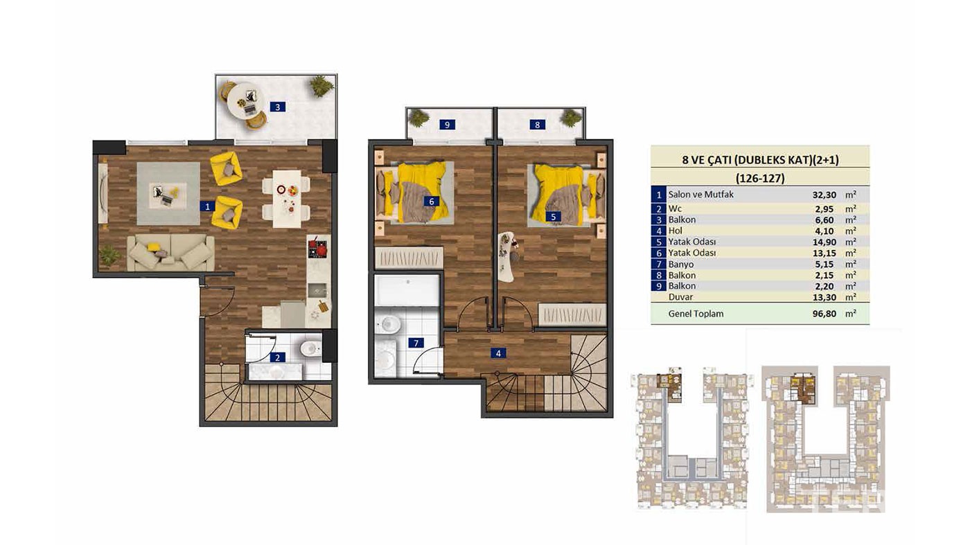 Luxury Sea View Apartments to Buy in Alanya Tosmur Nearby the Beach - 46535