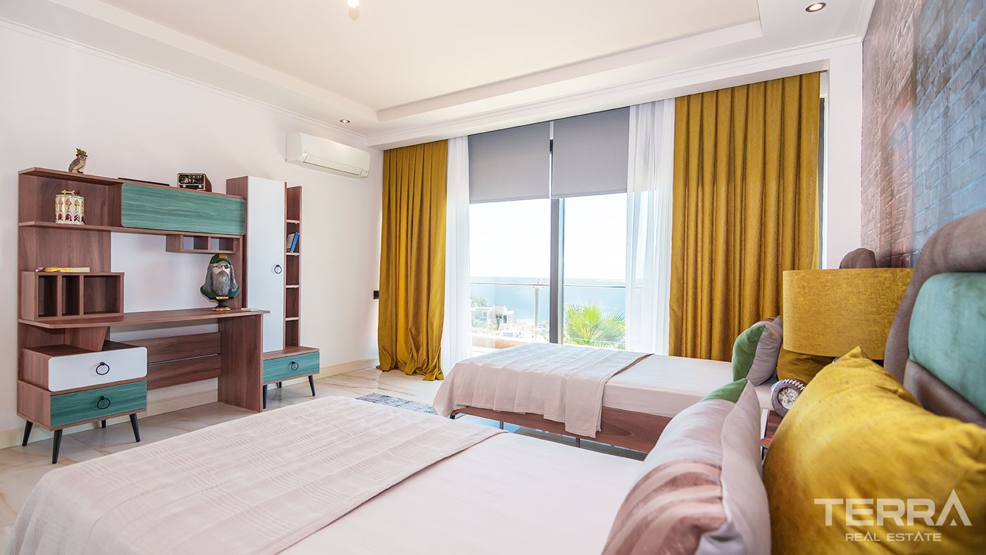 Smart Home Villa with a Splendid Sea-View to buy in Alanya Bektaş - 46720