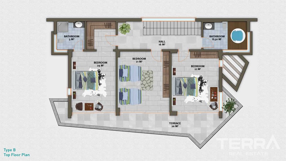 Smart Home Villa with a Splendid Sea-View to buy in Alanya Bektaş - 46739