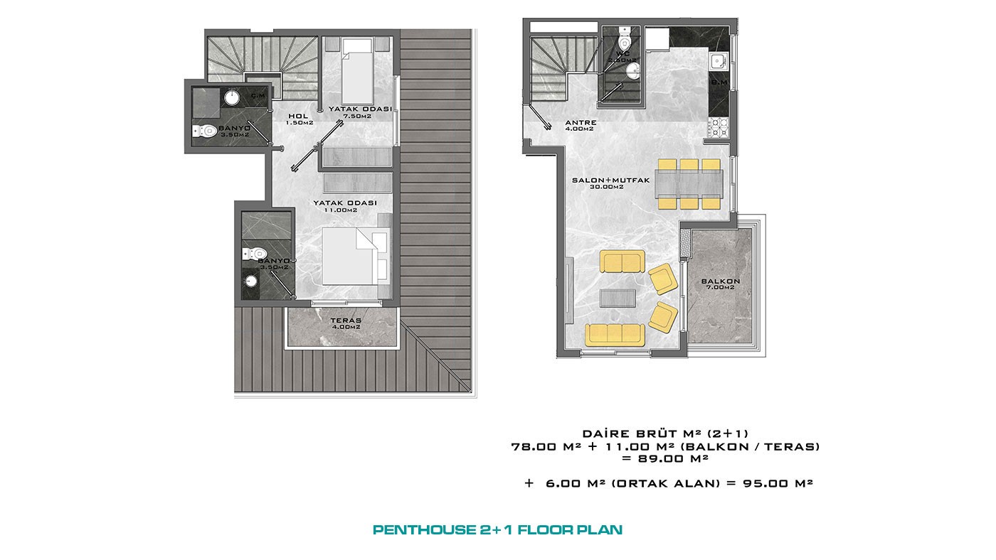 Apartments to Buy in Alanya Mahmutlar Within Walking Beach Distance - 46926