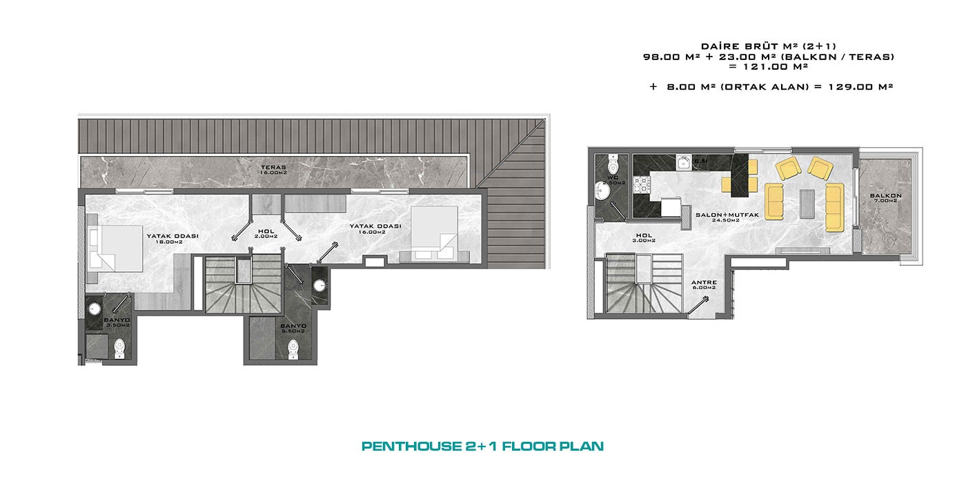 Apartments to Buy in Alanya Mahmutlar Within Walking Beach Distance - 46928