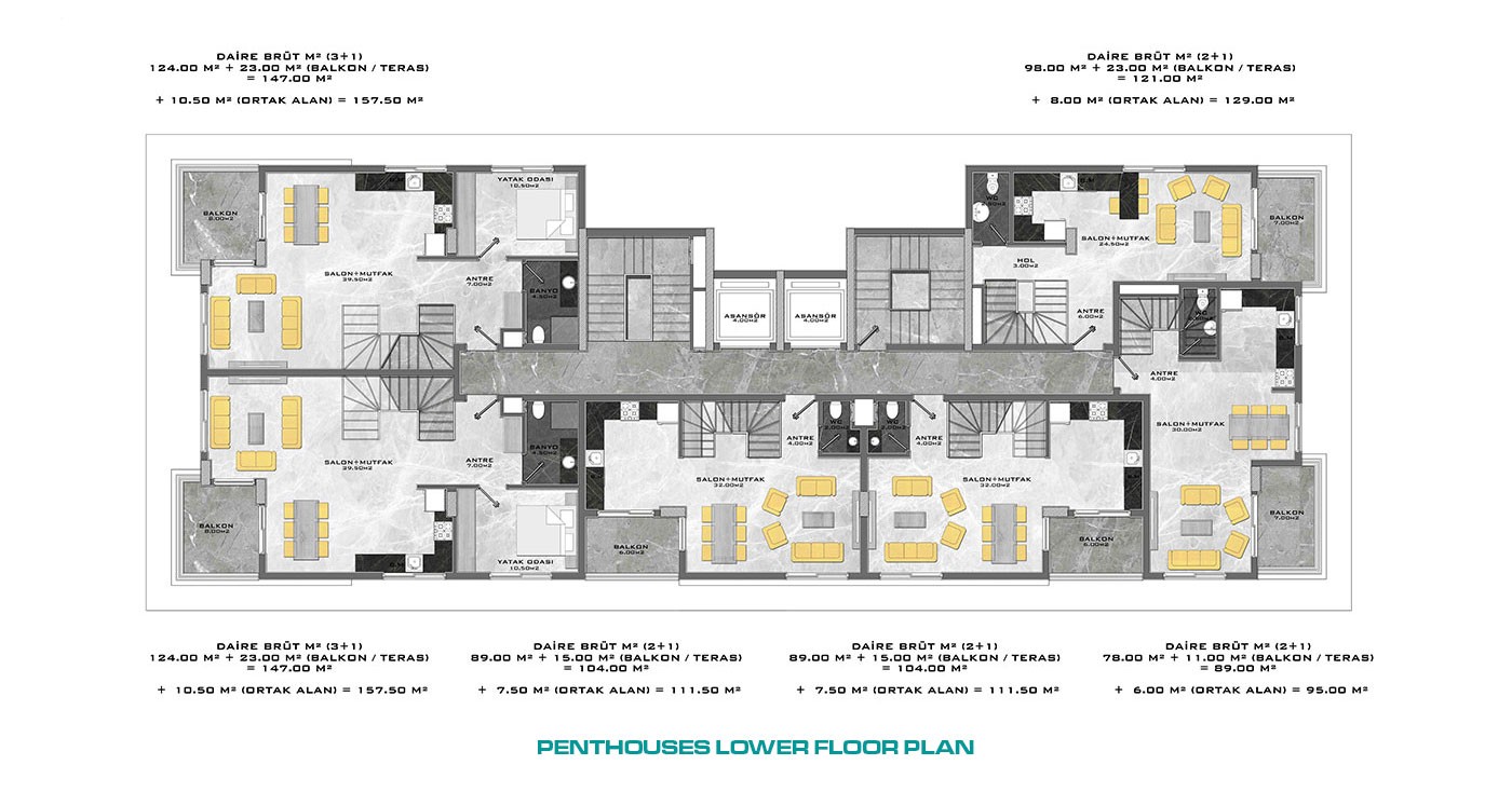 Apartments to Buy in Alanya Mahmutlar Within Walking Beach Distance - 46930