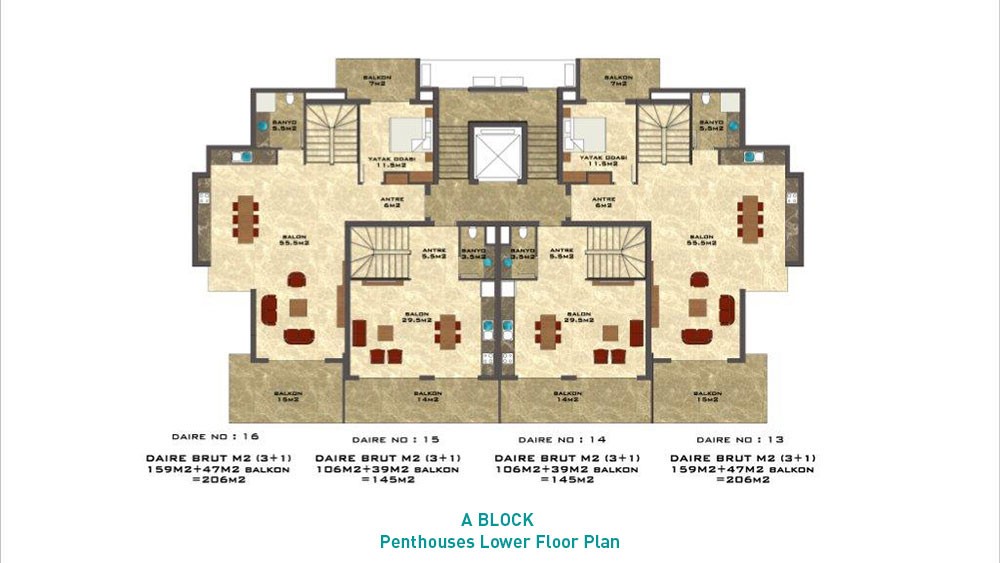 Apartments for Sale in Kestel, Alanya – Aura Blue - 501