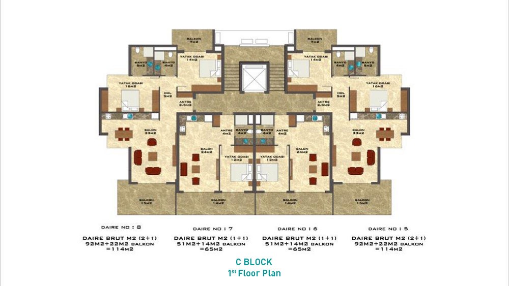 Apartments for Sale in Kestel, Alanya – Aura Blue - 511