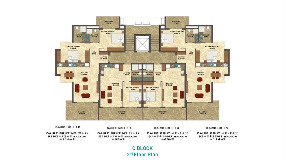 Apartments for Sale in Kestel, Alanya – Aura Blue - 512