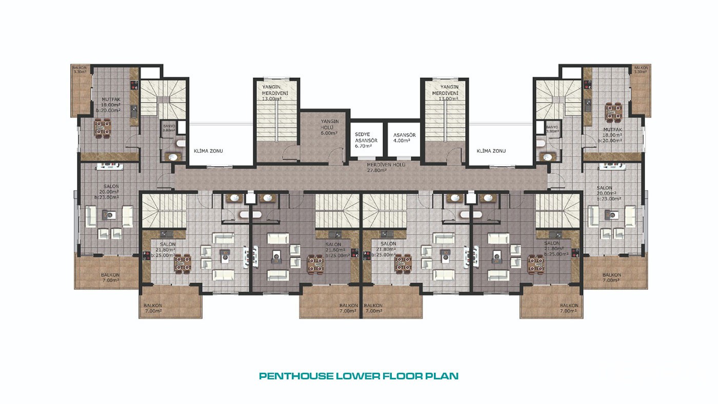 New Alanya Flats for Sale With Many Rich Amenities in Mahmutlar - 47162