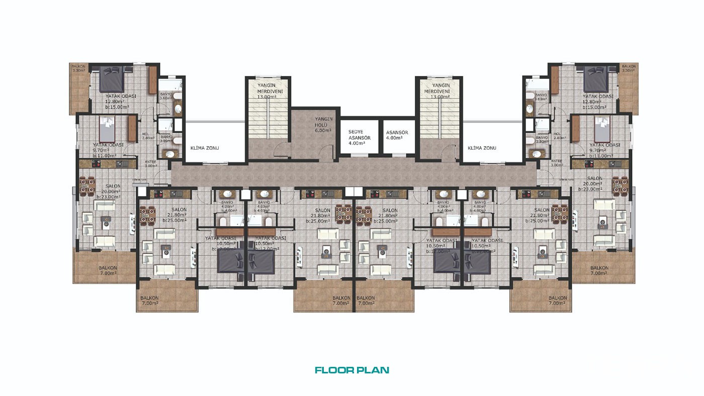 New Alanya Flats for Sale With Many Rich Amenities in Mahmutlar - 47164