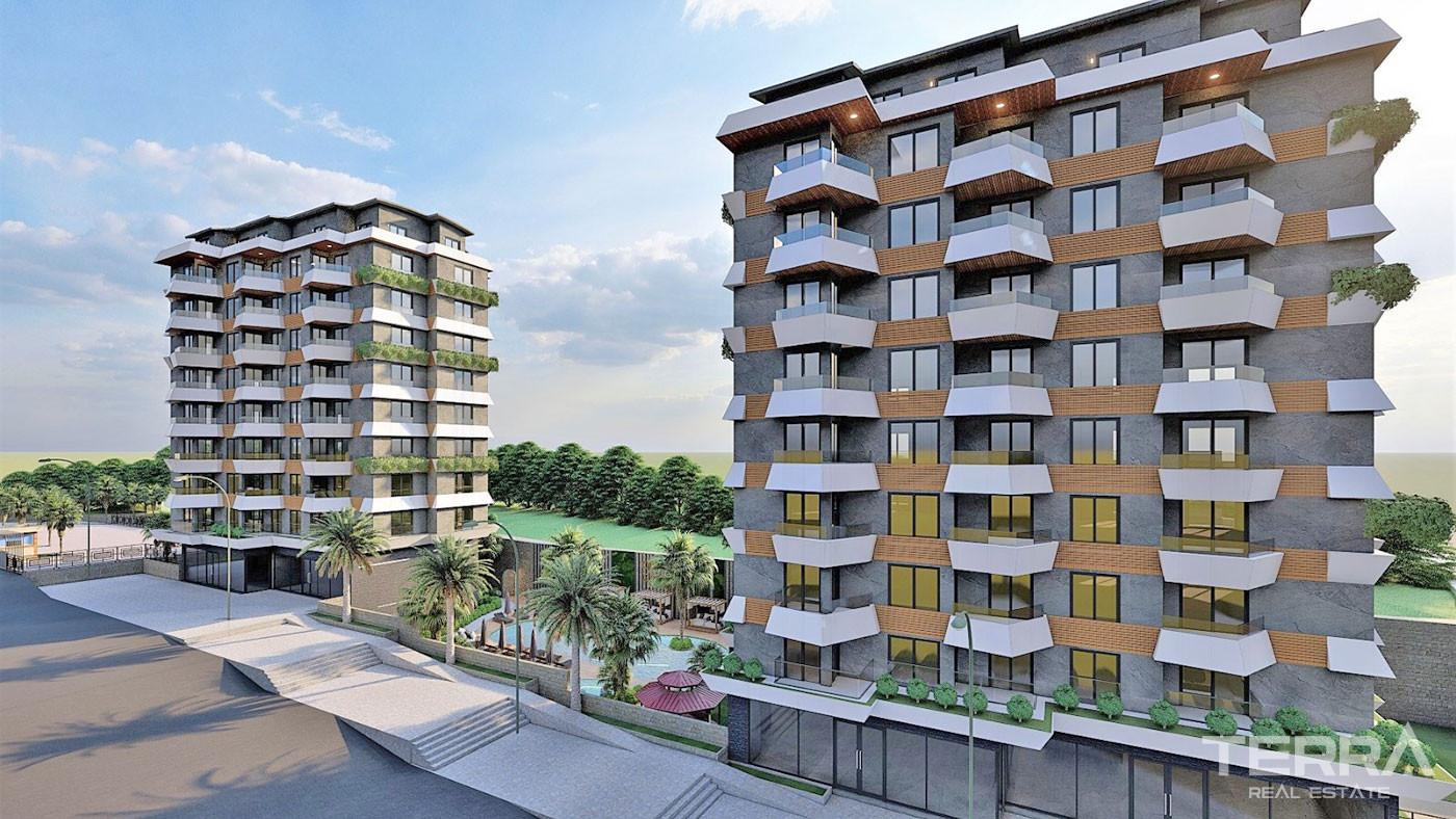 New Alanya Flats for Sale With Many Rich Amenities in Mahmutlar