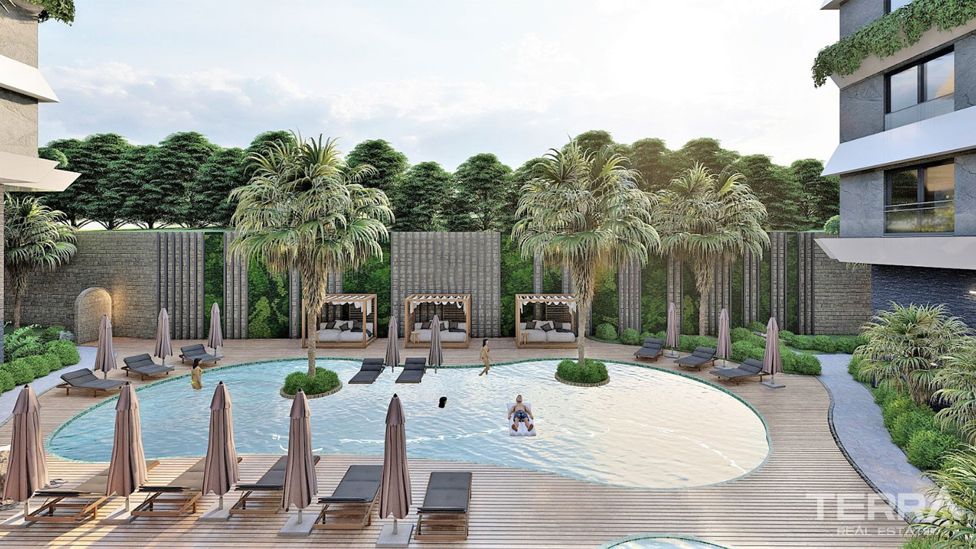 New Alanya Flats for Sale With Many Rich Amenities in Mahmutlar - 53599