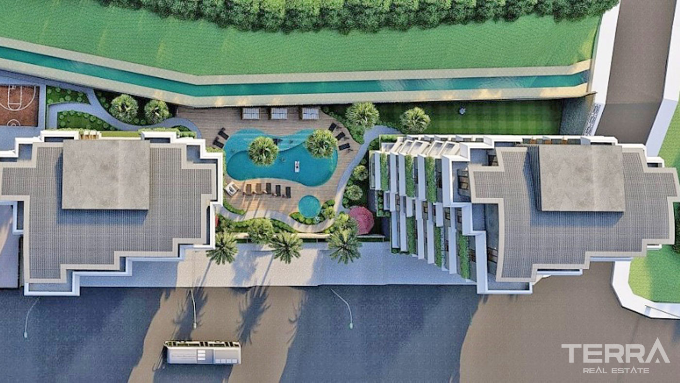 New Alanya Flats for Sale With Many Rich Amenities in Mahmutlar - 53600
