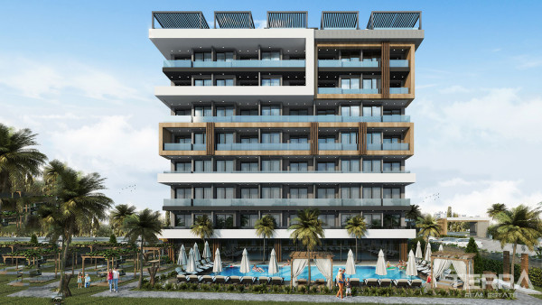 Ekskluzywne mieszkania na sprzedaż z spokojną okolicą, Avsallar Alanya