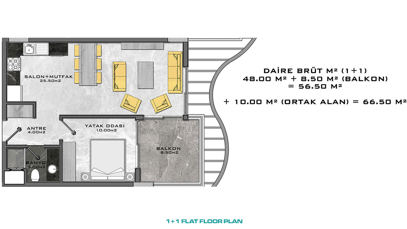 Appartements au Design Contemporain en Front de Mer à Kargıcak Alanya - 48308