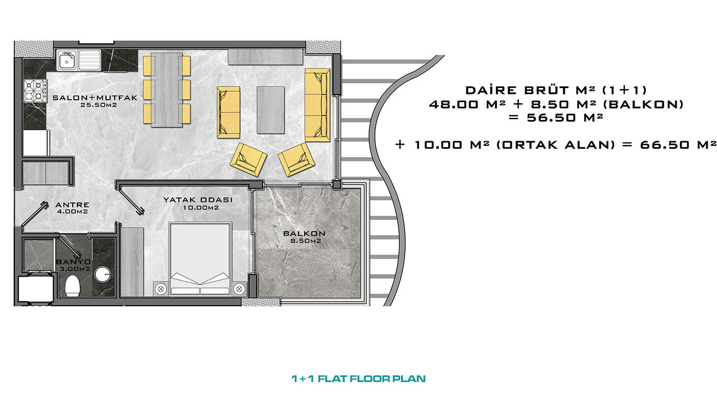 Appartements au Design Contemporain en Front de Mer à Kargıcak Alanya - 48311