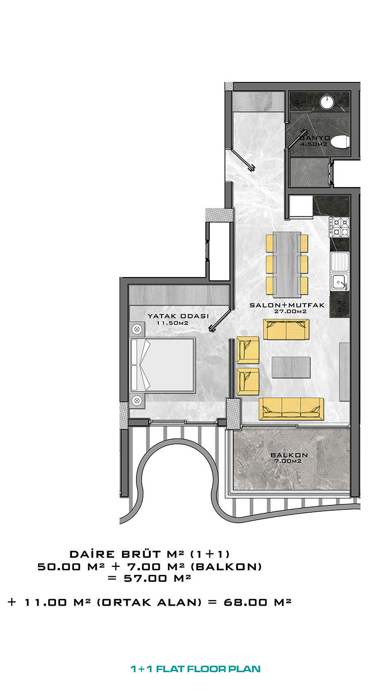 Appartements au Design Contemporain en Front de Mer à Kargıcak Alanya - 48312