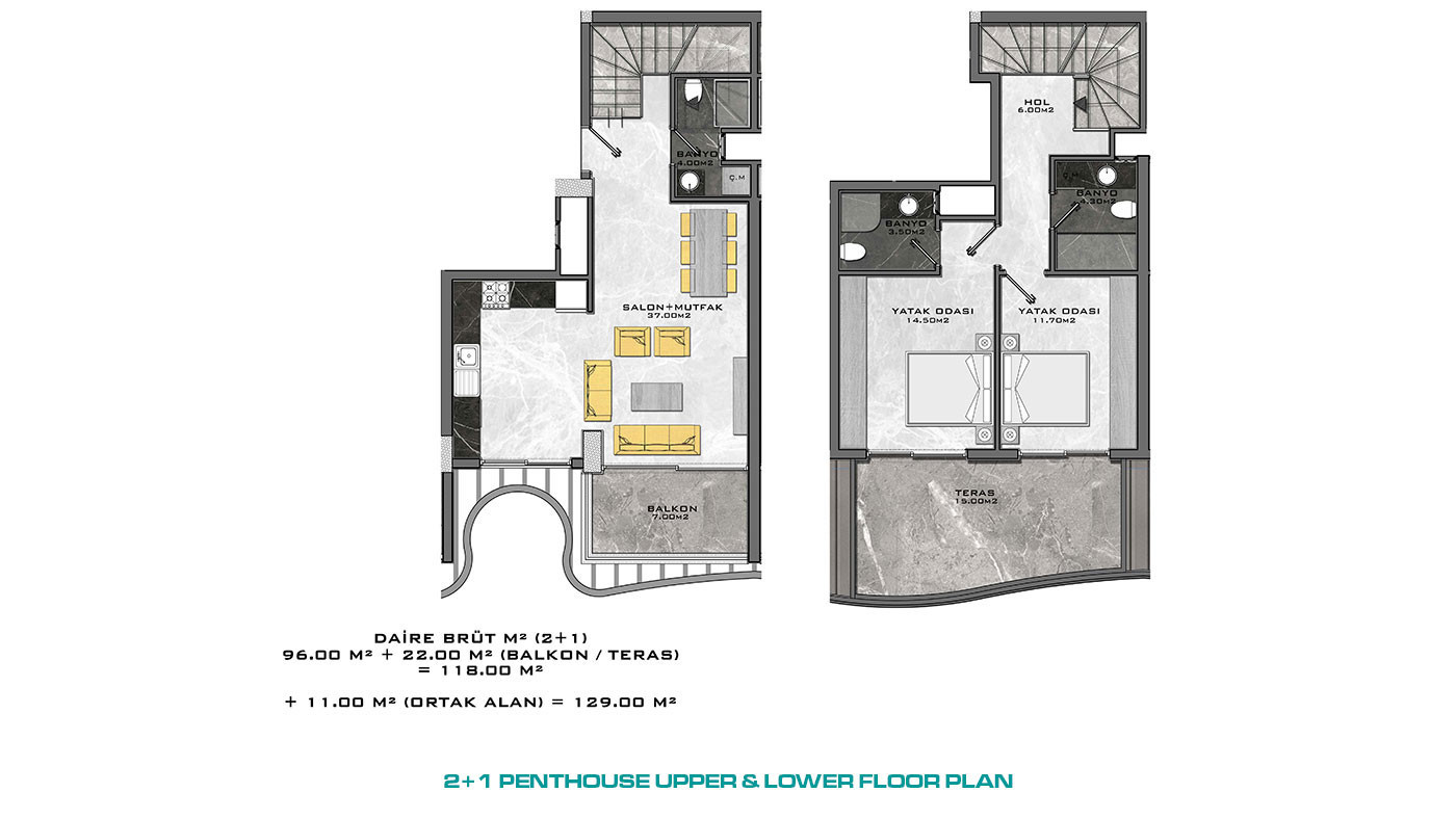 Appartements au Design Contemporain en Front de Mer à Kargıcak Alanya - 48323