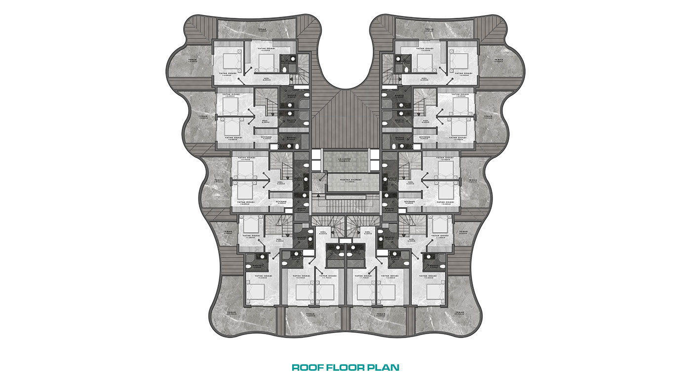 Appartements au Design Contemporain en Front de Mer à Kargıcak Alanya - 48335