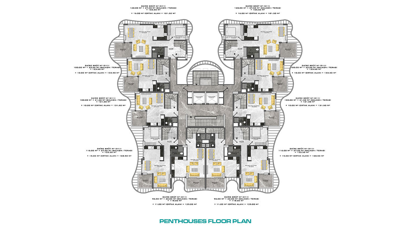 Appartements au Design Contemporain en Front de Mer à Kargıcak Alanya - 48336