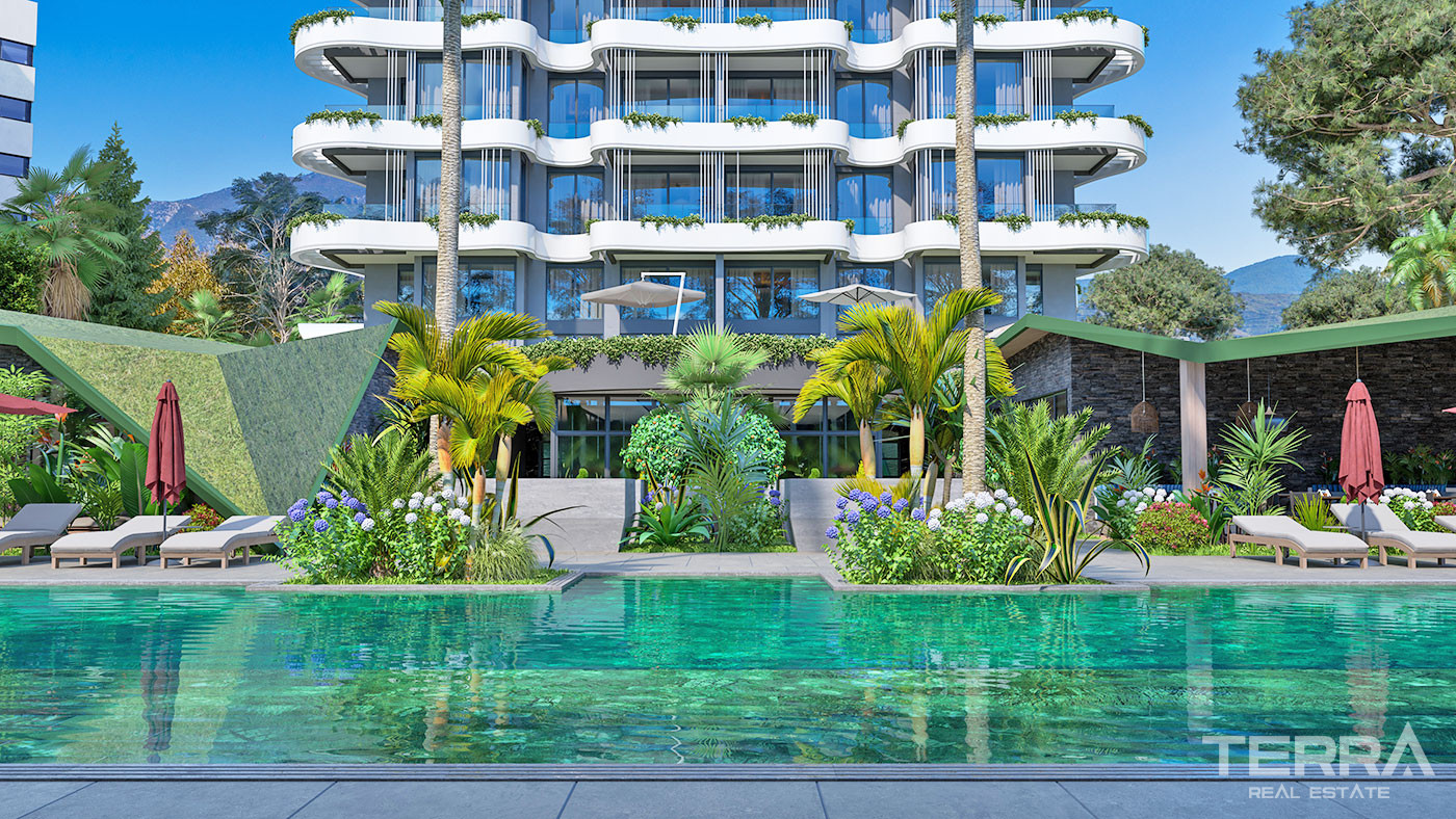 Appartements au Design Contemporain en Front de Mer à Kargıcak Alanya - 50046