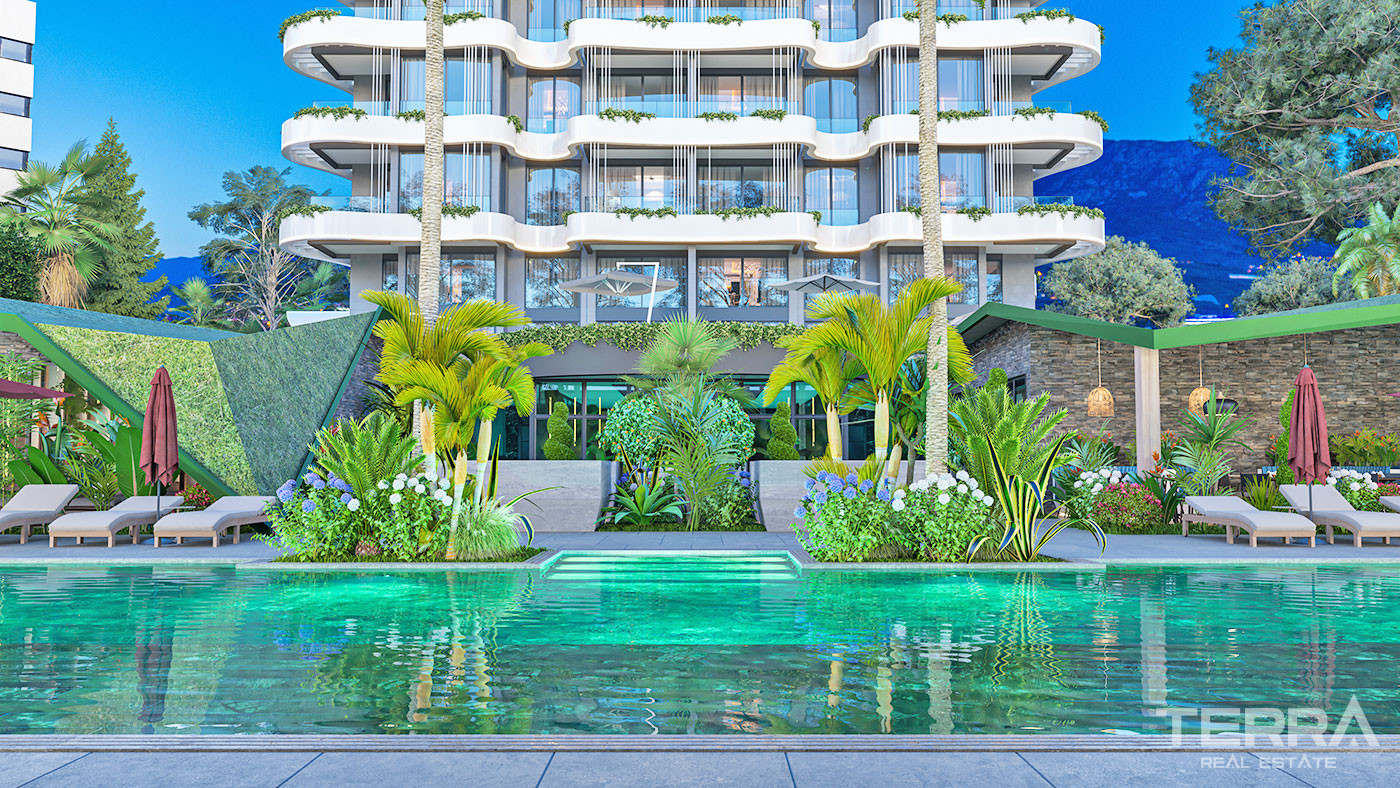Appartements au Design Contemporain en Front de Mer à Kargıcak Alanya - 50074
