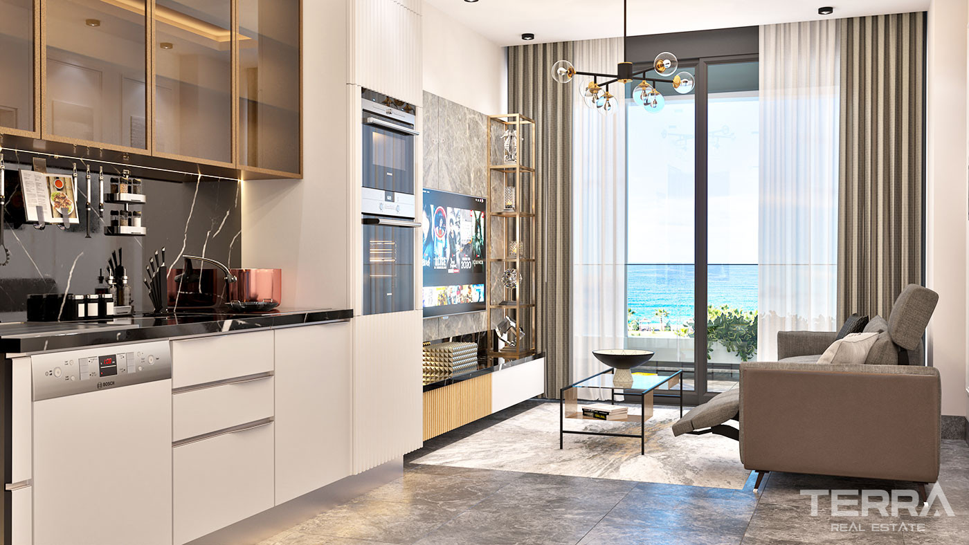 Appartements au Design Contemporain en Front de Mer à Kargıcak Alanya - 50090