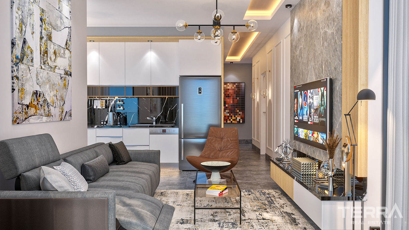Appartements au Design Contemporain en Front de Mer à Kargıcak Alanya - 50094