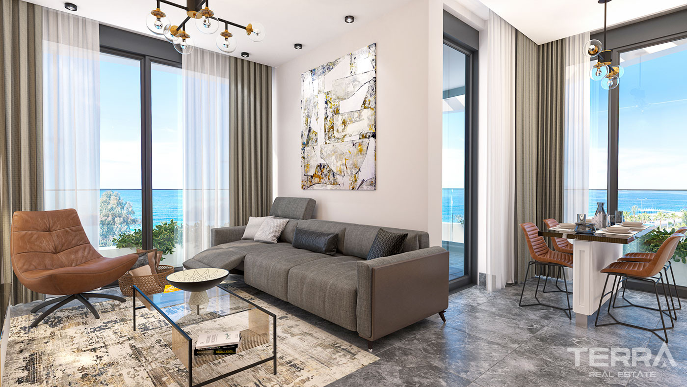 Appartements au Design Contemporain en Front de Mer à Kargıcak Alanya - 50095