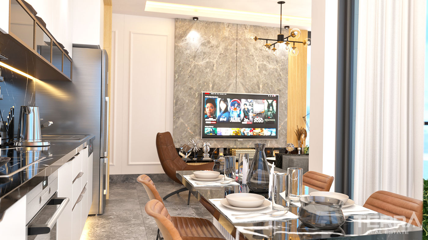 Appartements au Design Contemporain en Front de Mer à Kargıcak Alanya - 50096