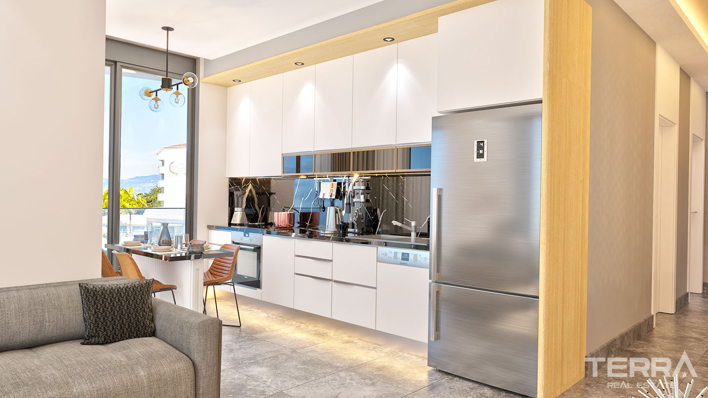 Appartements au Design Contemporain en Front de Mer à Kargıcak Alanya - 50097