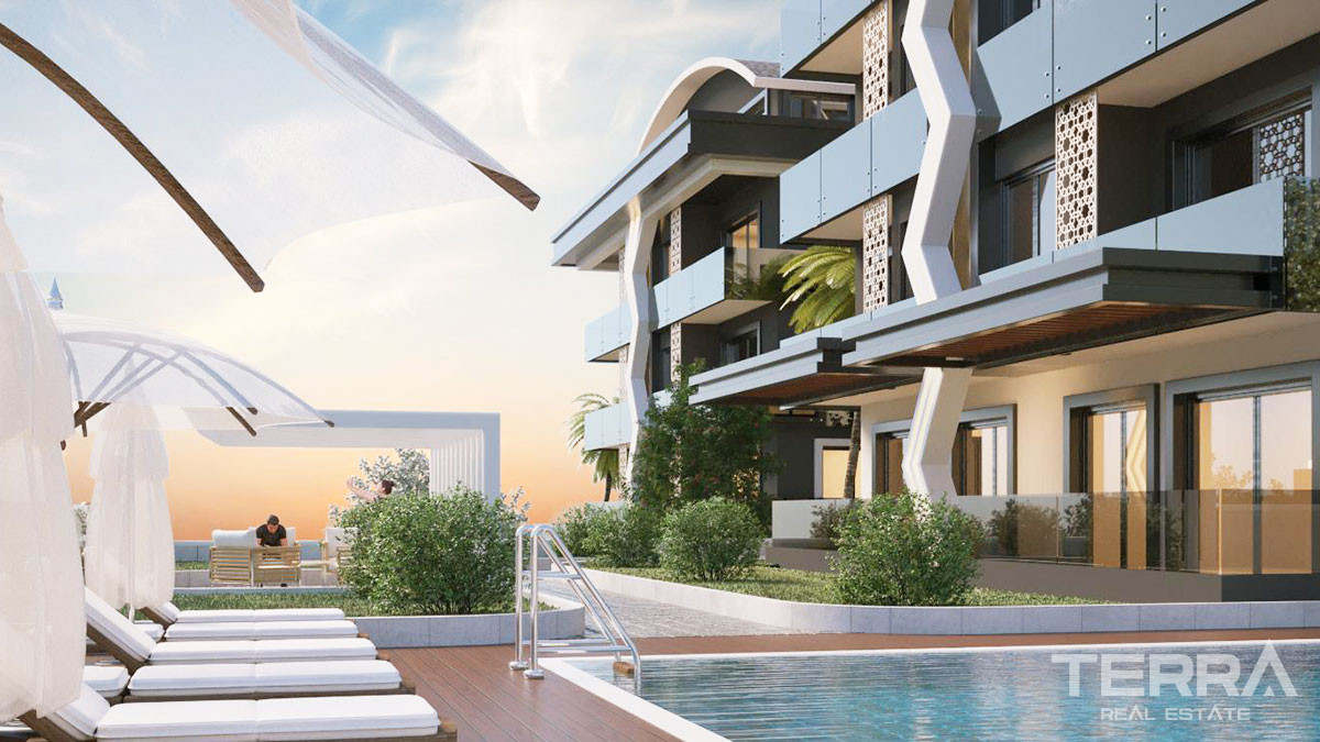Appartements Duplex Avec Vue Mer & Forteresse d’Alanya à Bektaş - 49177