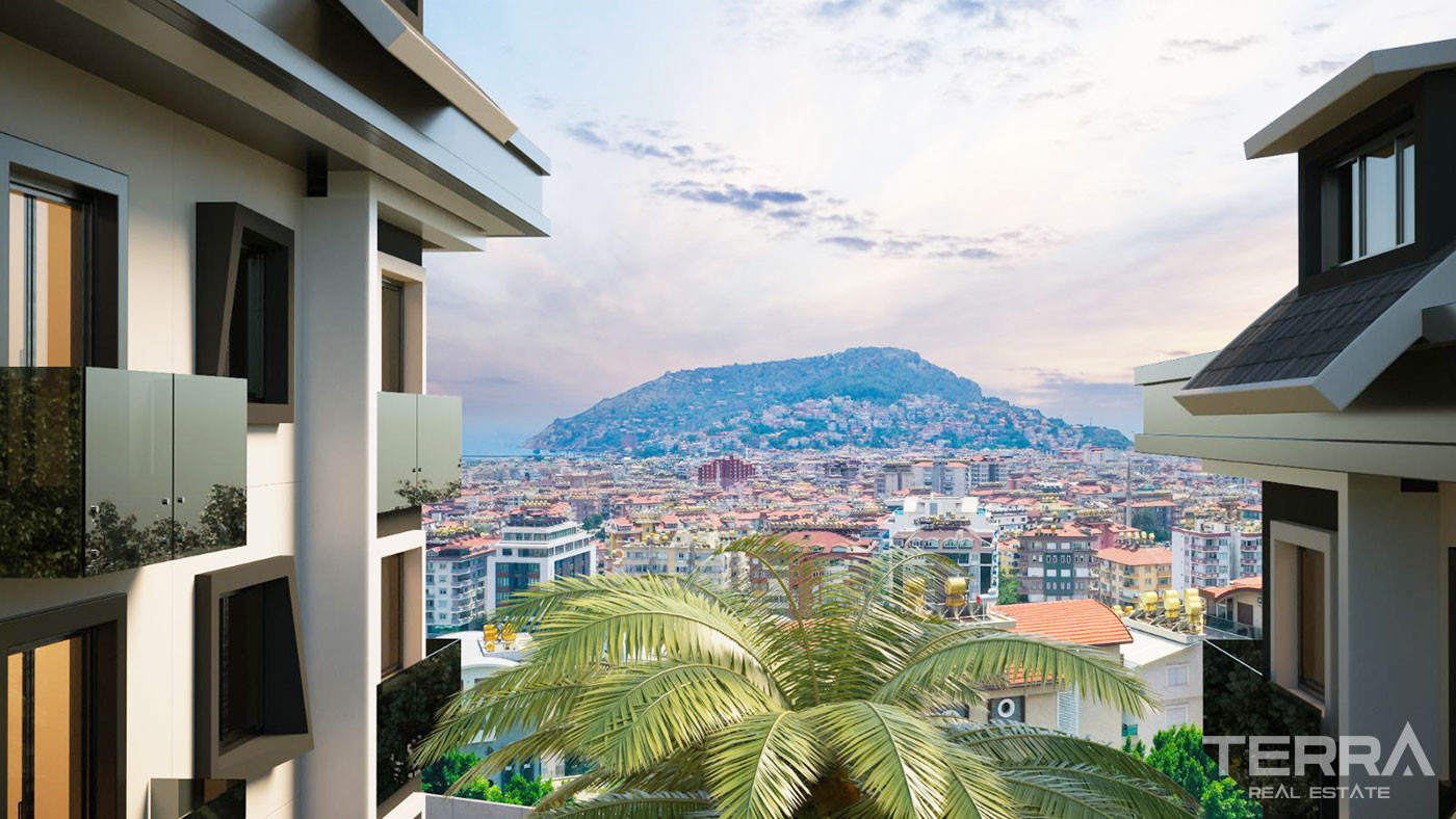 Appartements Duplex Avec Vue Mer & Forteresse d’Alanya à Bektaş - 49200