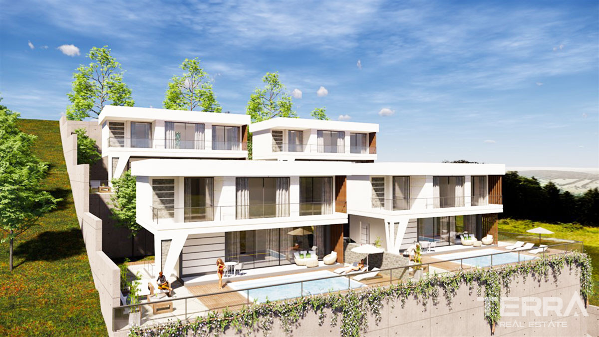 Modern Detached Villas with Private Pool to Buy in Alanya Bektaş Hill - 49157