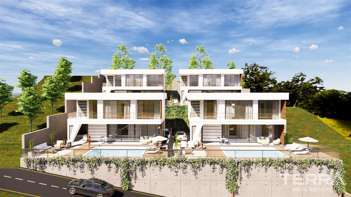 Modern Detached Villas with Private Pool to Buy in Alanya Bektaş Hill - 49159
