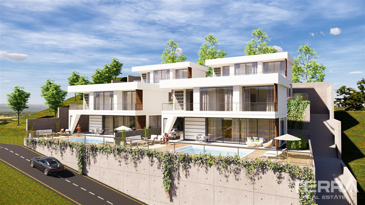Modern Detached Villas with Private Pool to Buy in Alanya Bektaş Hill - 49160