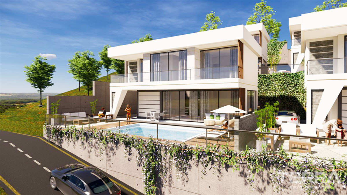 Modern Detached Villas with Private Pool to Buy in Alanya Bektaş Hill - 49161