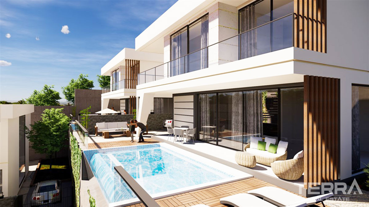 Modern Detached Villas with Private Pool to Buy in Alanya Bektaş Hill - 49162