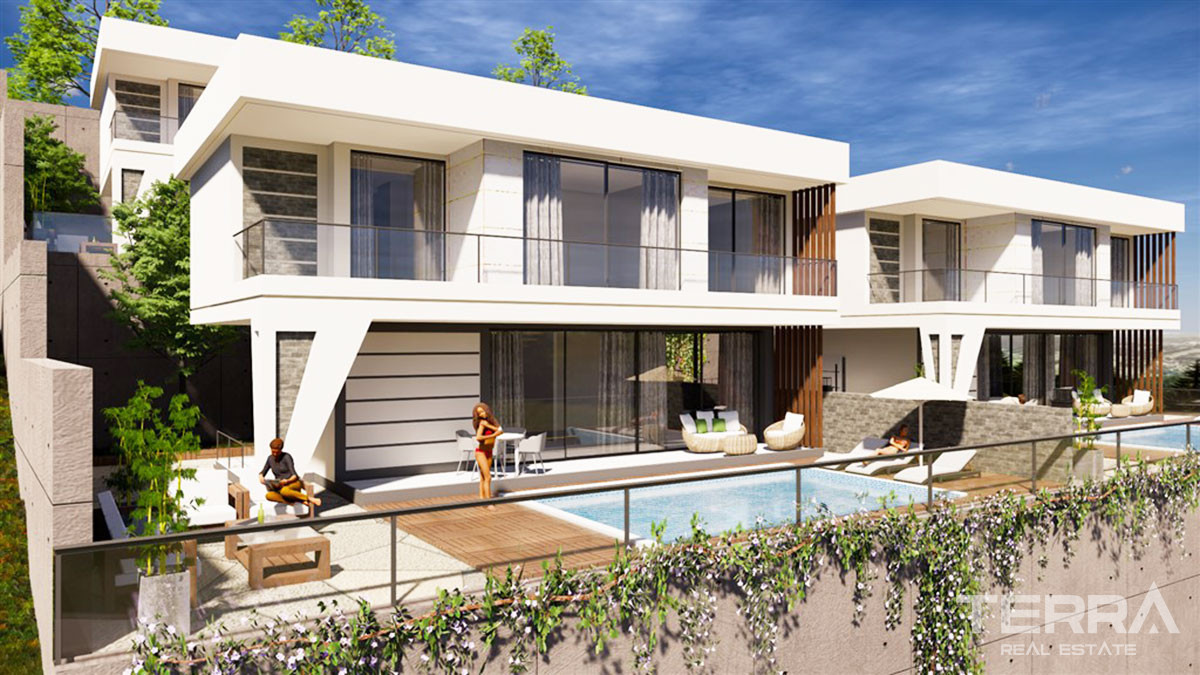 Modern Detached Villas with Private Pool to Buy in Alanya Bektaş Hill - 49165