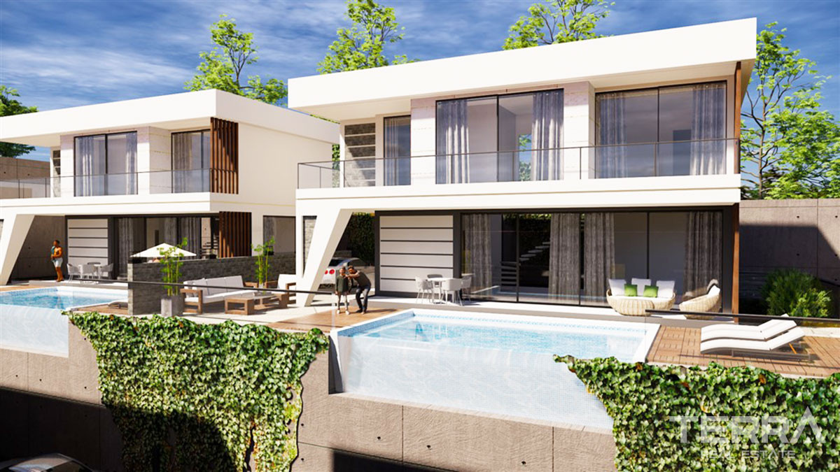 Modern Detached Villas with Private Pool to Buy in Alanya Bektaş Hill - 49167