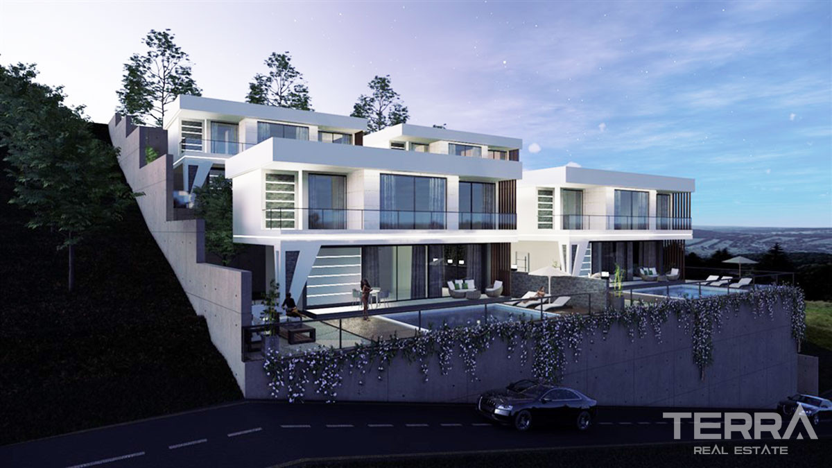 Modern Detached Villas with Private Pool to Buy in Alanya Bektaş Hill - 49169